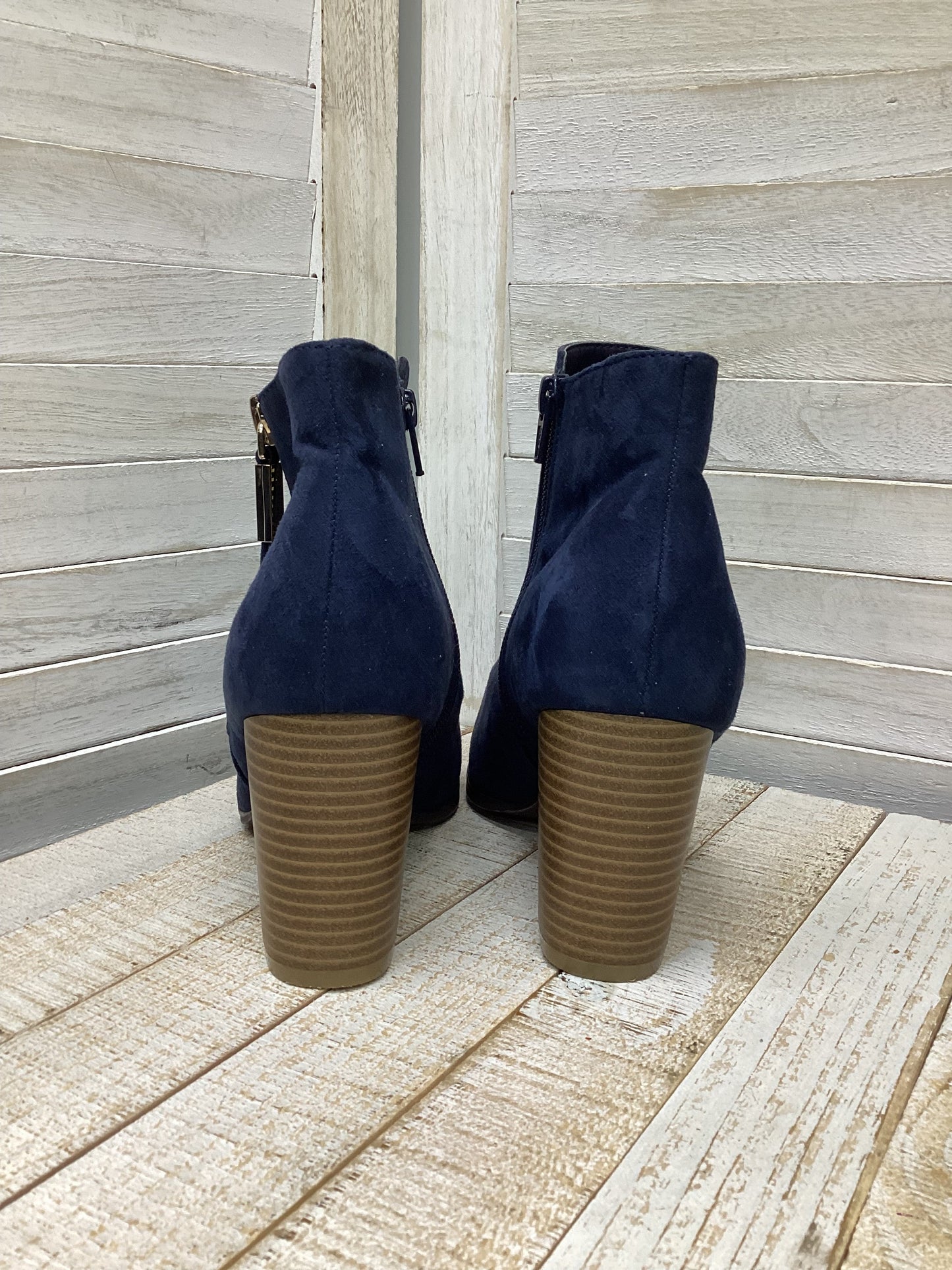 Boots Ankle Heels By Apt 9 In Blue, Size: 9