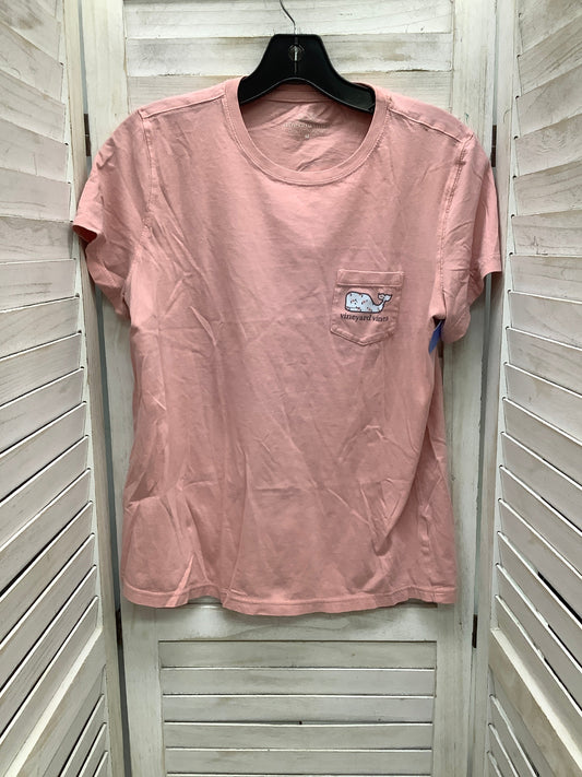 Top Short Sleeve By Vineyard Vines In Pink, Size: M