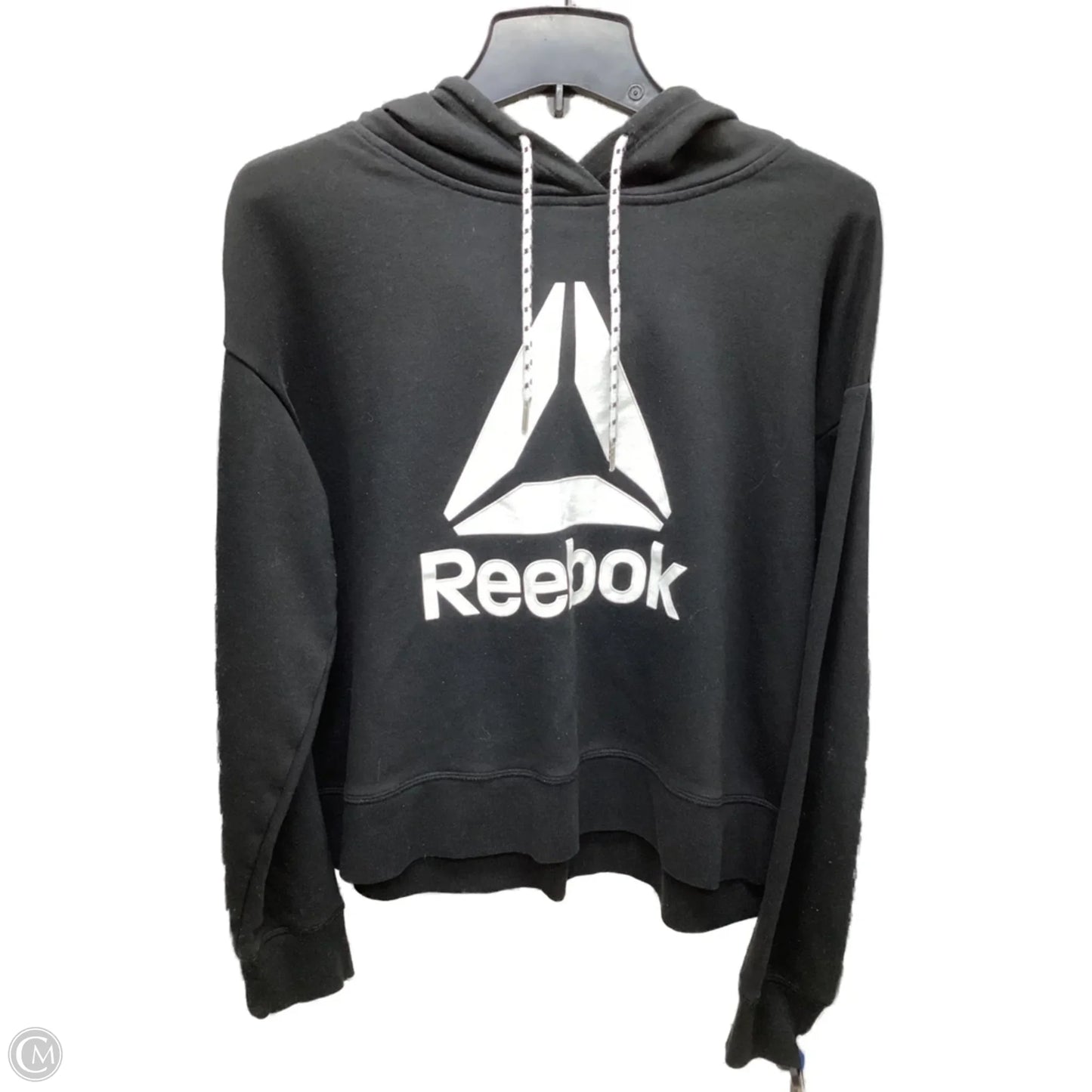 Sweatshirt Hoodie By Reebok In Black, Size: L