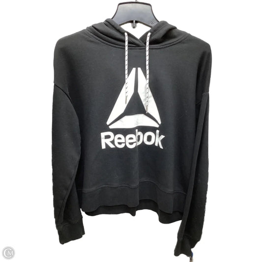 Sweatshirt Hoodie By Reebok In Black, Size: L