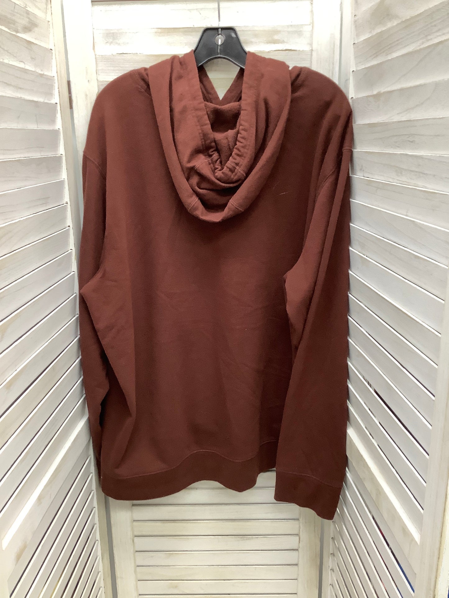 Sweatshirt Hoodie By Eddie Bauer In Brown, Size: 2x