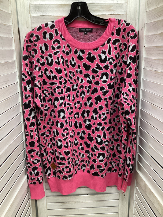 Sweater By Simply Southern In Animal Print, Size: Xl