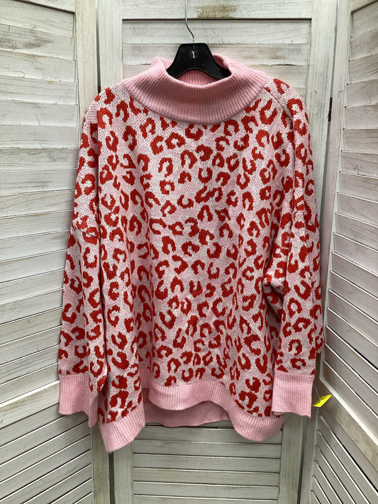 Sweater By Crown And Ivy In Pink & Red, Size: Xl