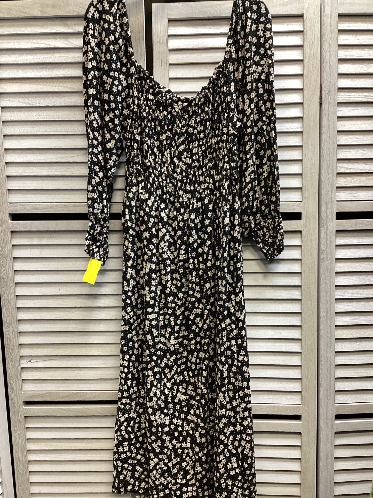 Dress Casual Midi By H&m In Floral Print, Size: Xl