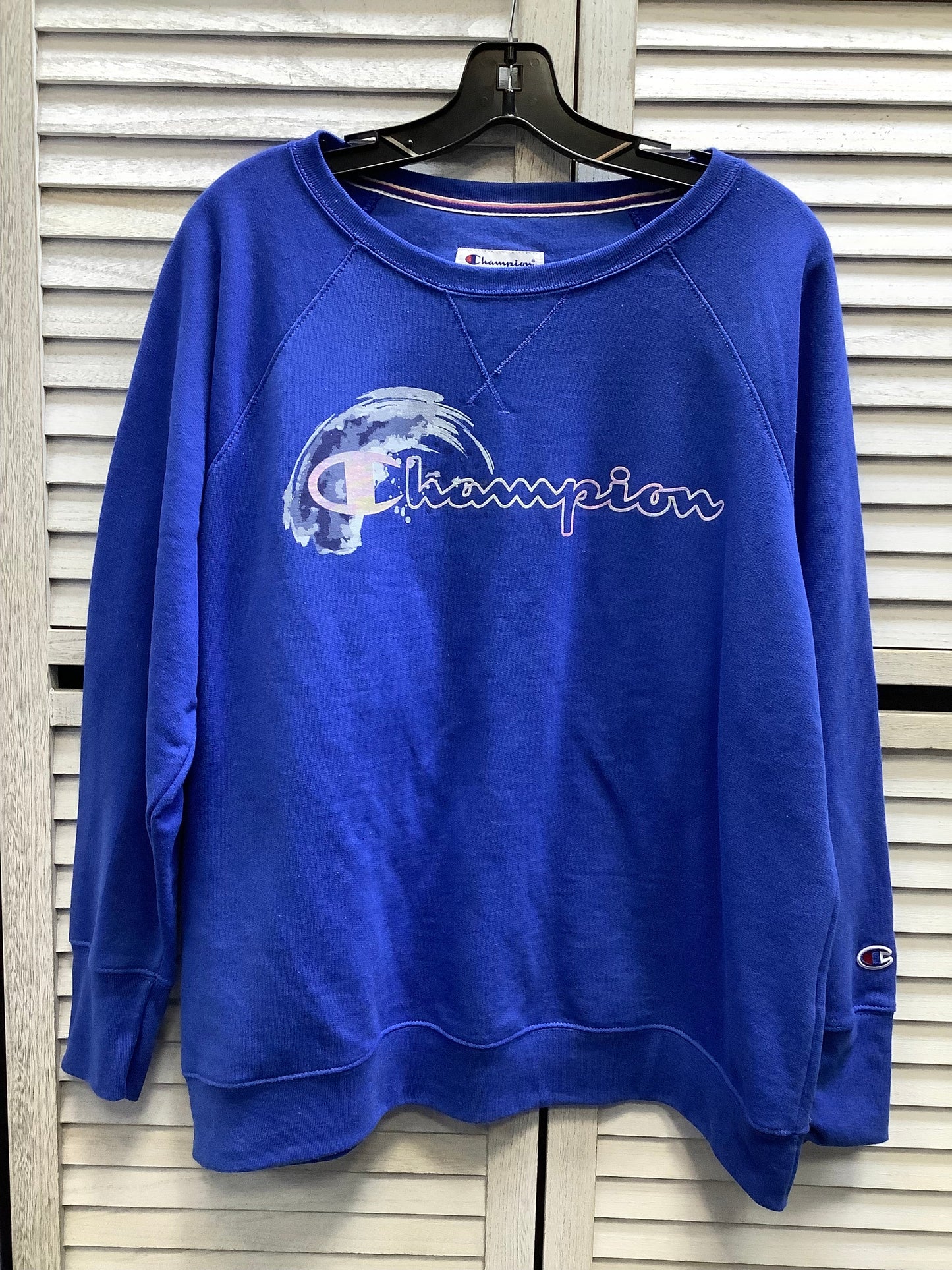 Sweatshirt Crewneck By Champion In Blue, Size: Xl