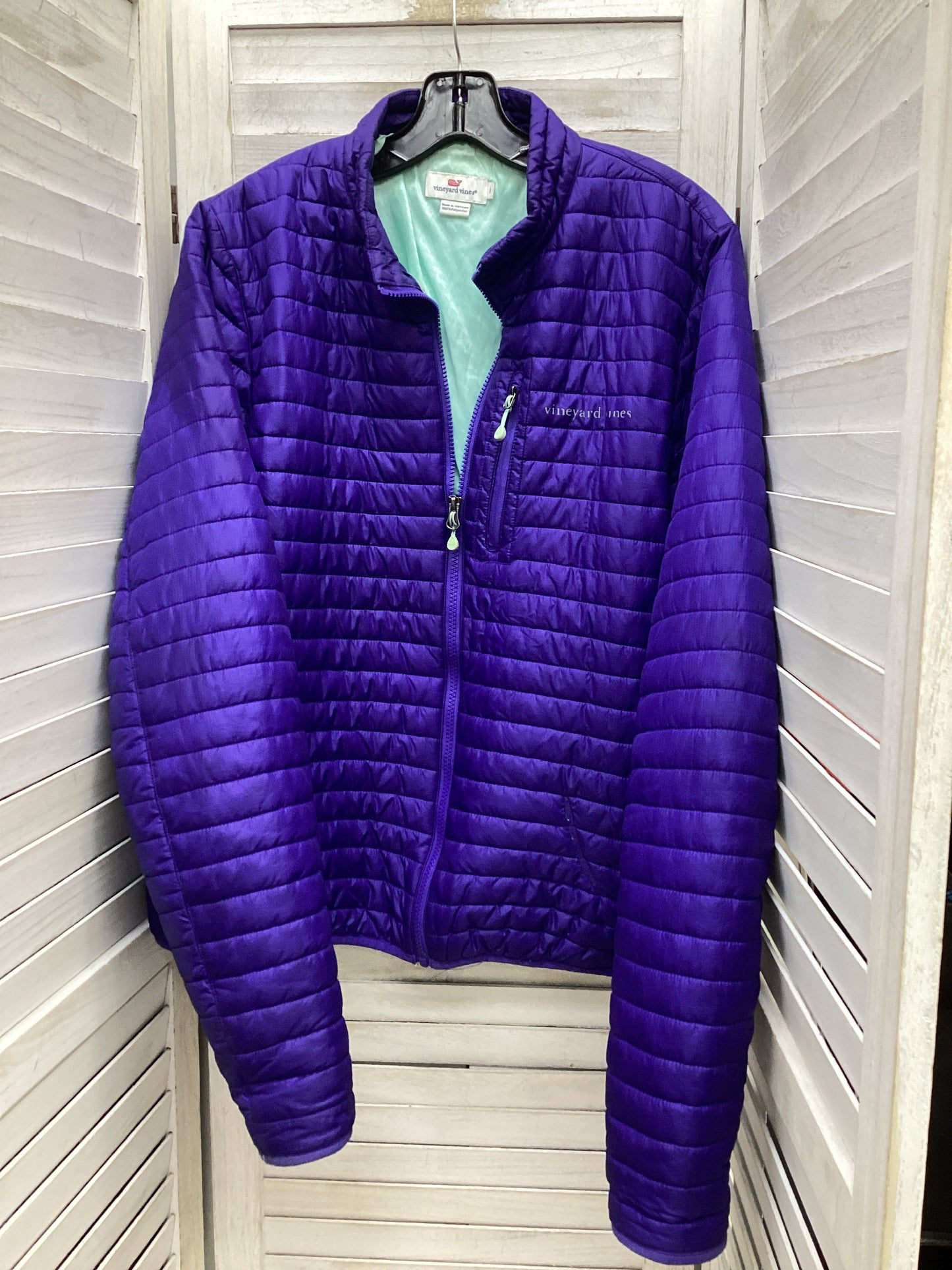 Jacket Puffer & Quilted By Vineyard Vines In Purple, Size: Xl