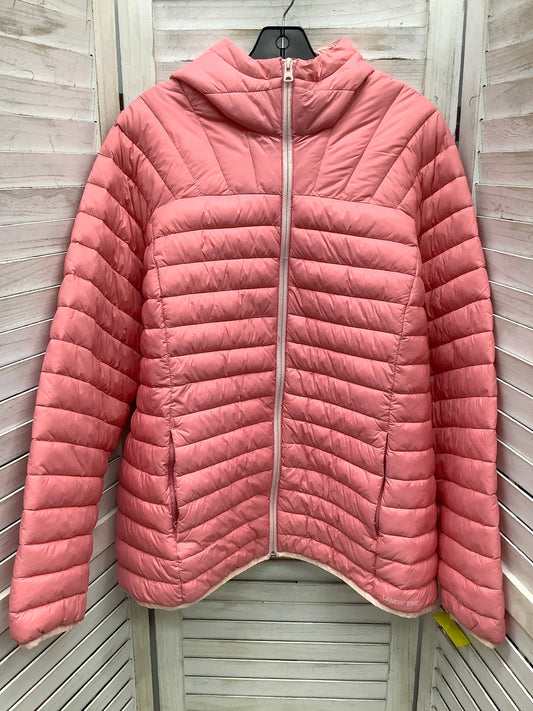 Jacket Puffer & Quilted By Lands End In Pink, Size: 1x