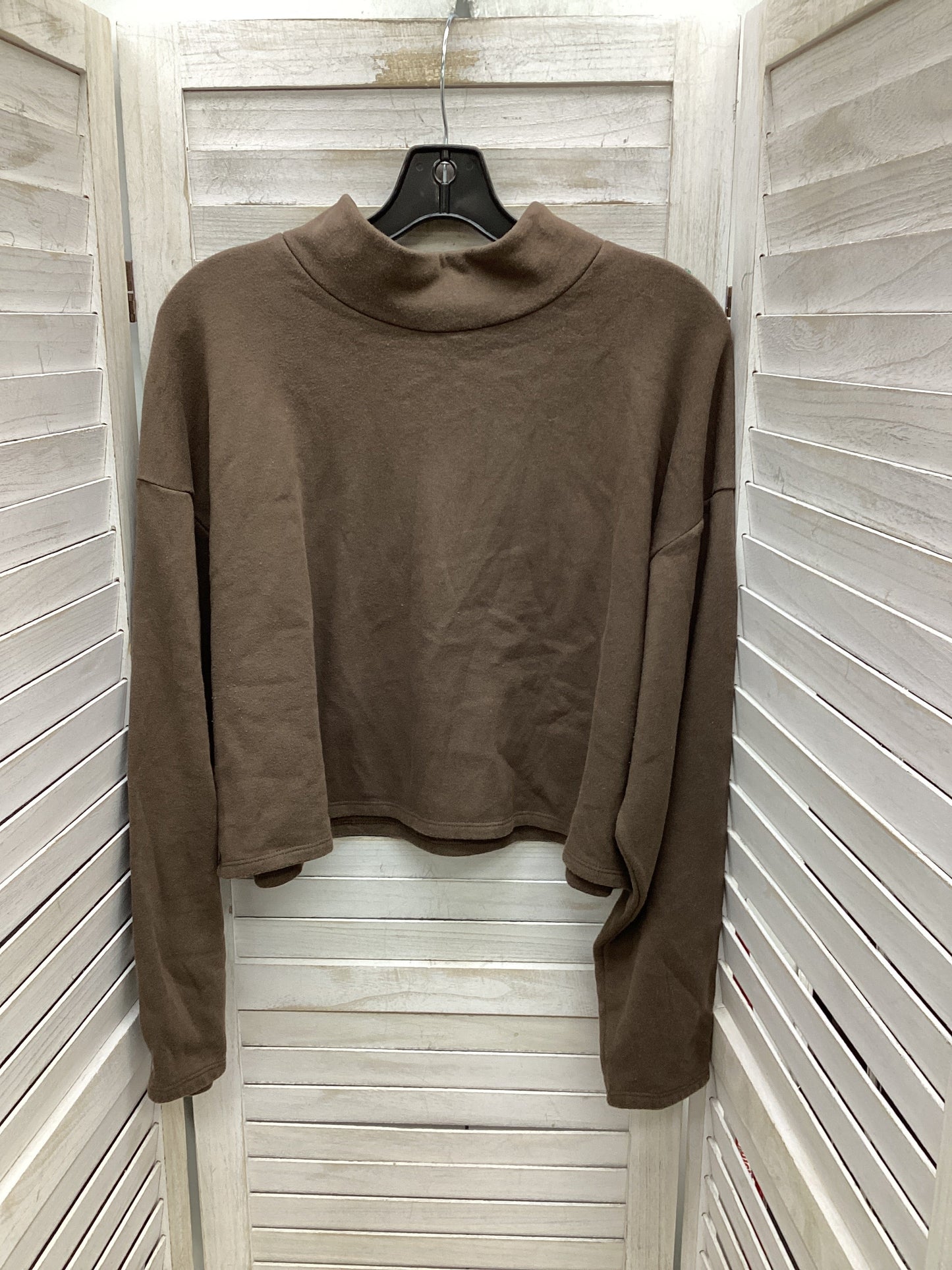 Sweatshirt Collar By Express In Brown, Size: Xl