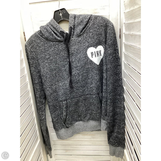 Sweatshirt Hoodie By Pink In Grey, Size: S