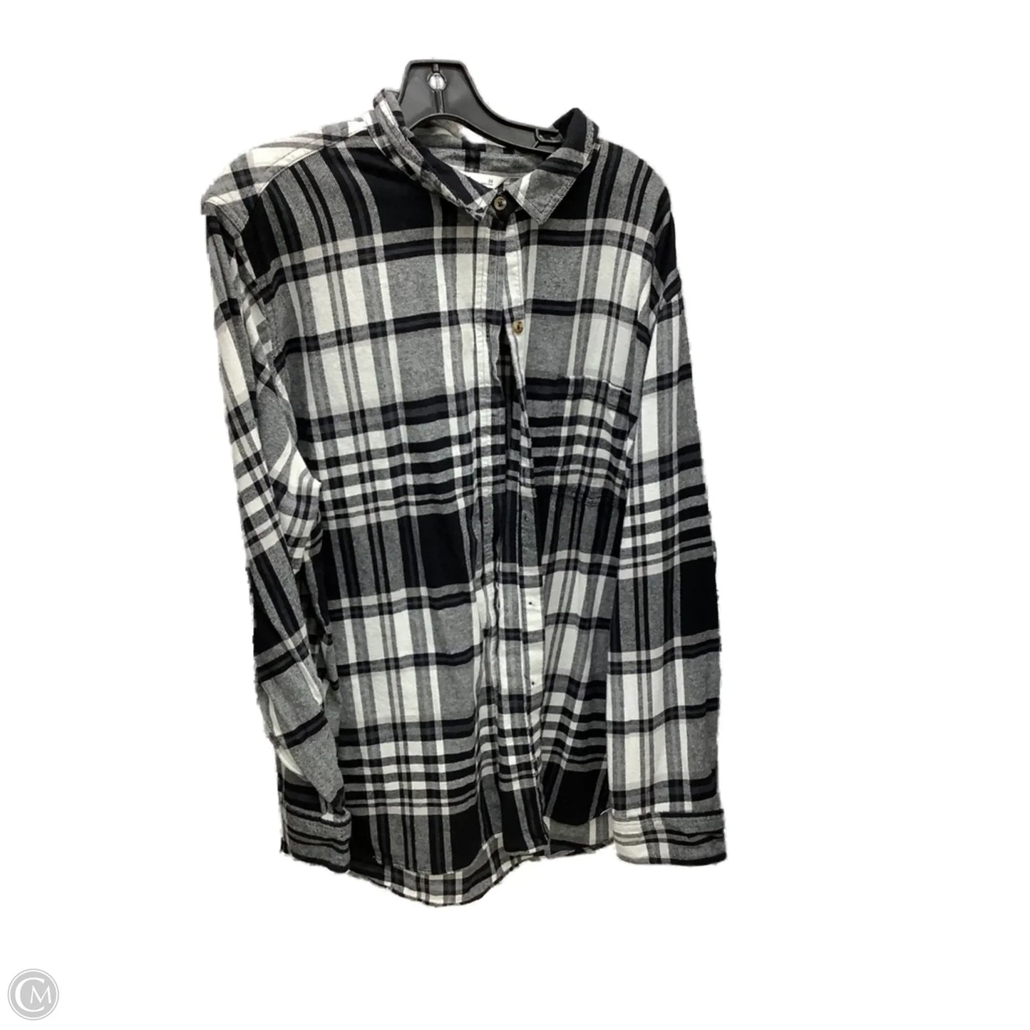 Top Long Sleeve By Sonoma In Plaid Pattern, Size: 3x