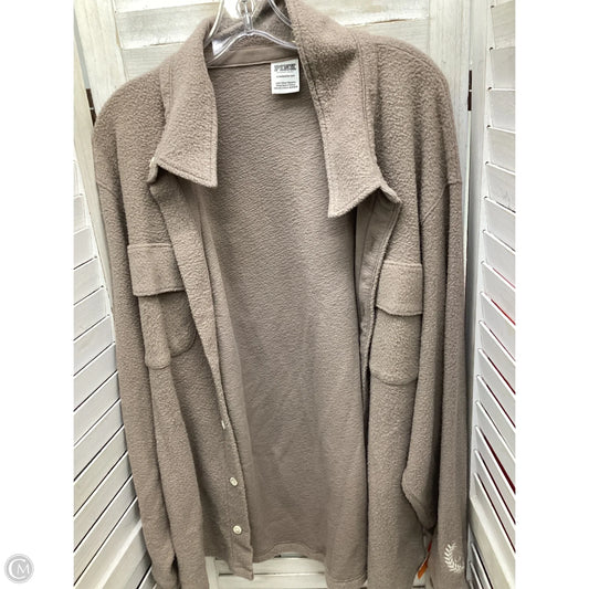 Jacket Shirt By Pink In Mauve, Size: Xl