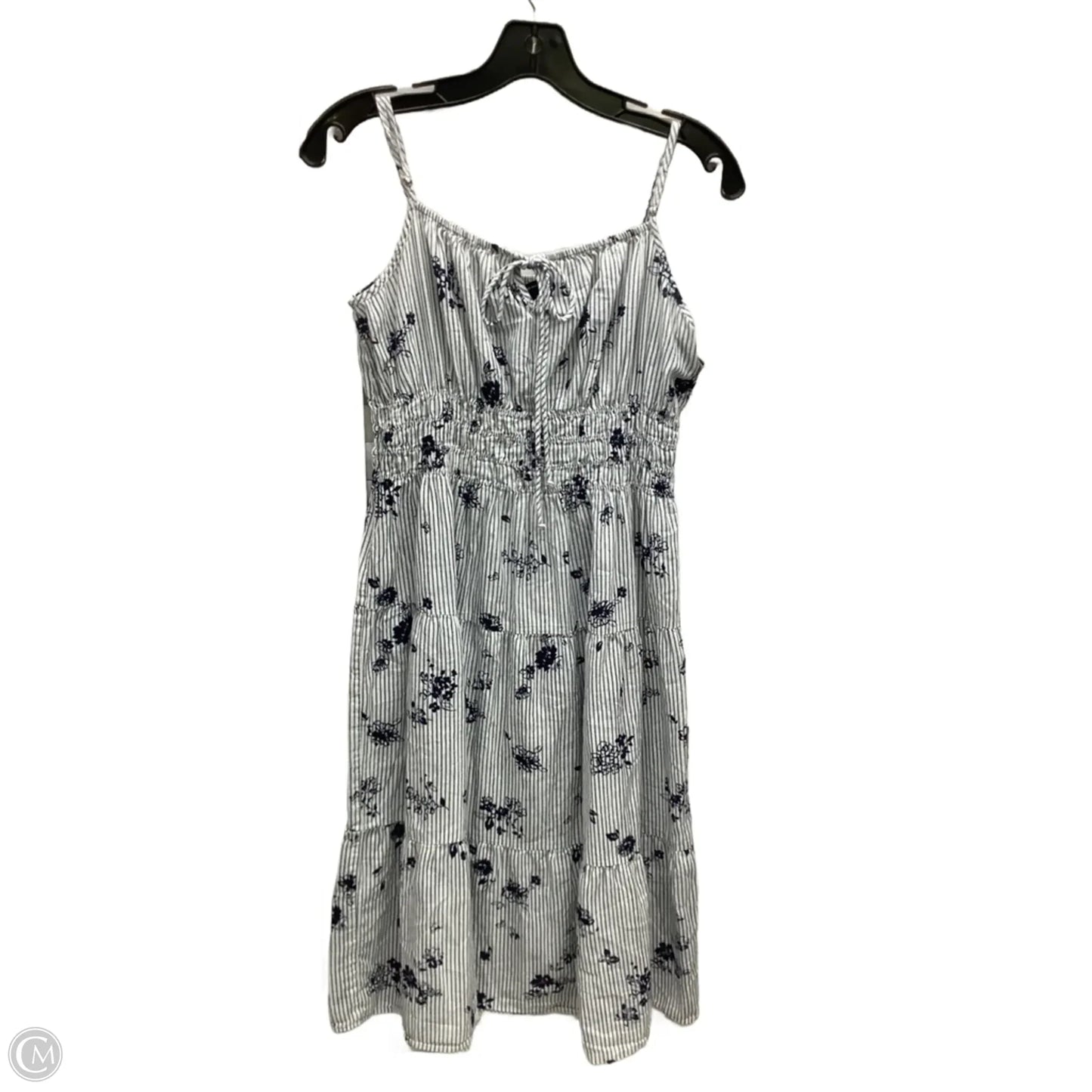 Dress Casual Midi By Vero Moda In Blue & White, Size: M