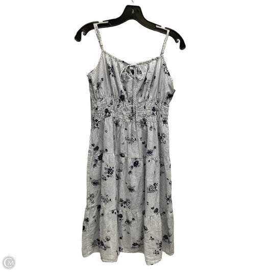 Dress Casual Midi By Vero Moda In Blue & White, Size: M