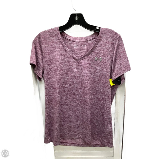 Top Short Sleeve By Under Armour In Maroon, Size: M
