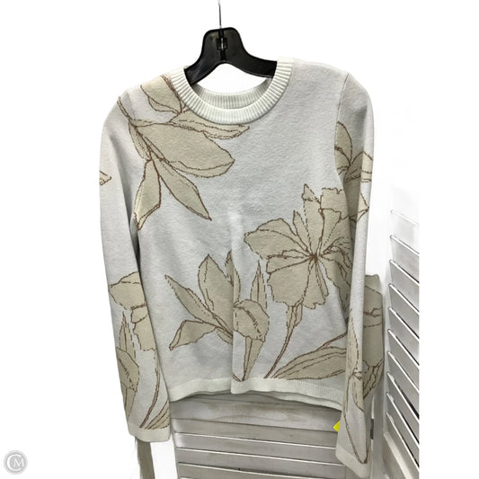 Sweater By Rachel Roy In Tan & White, Size: L