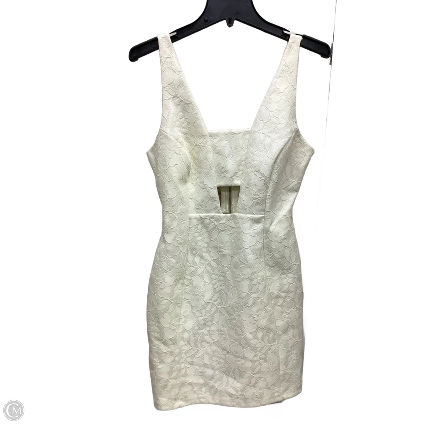 Dress Casual Midi By Topshop In Ivory, Size: 10