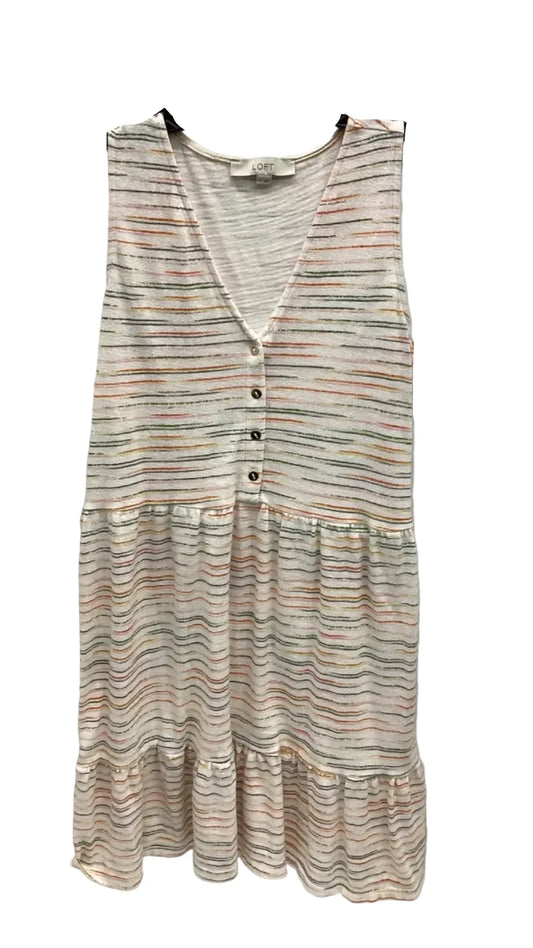 Dress Casual Midi By Loft In Multi-colored, Size: M