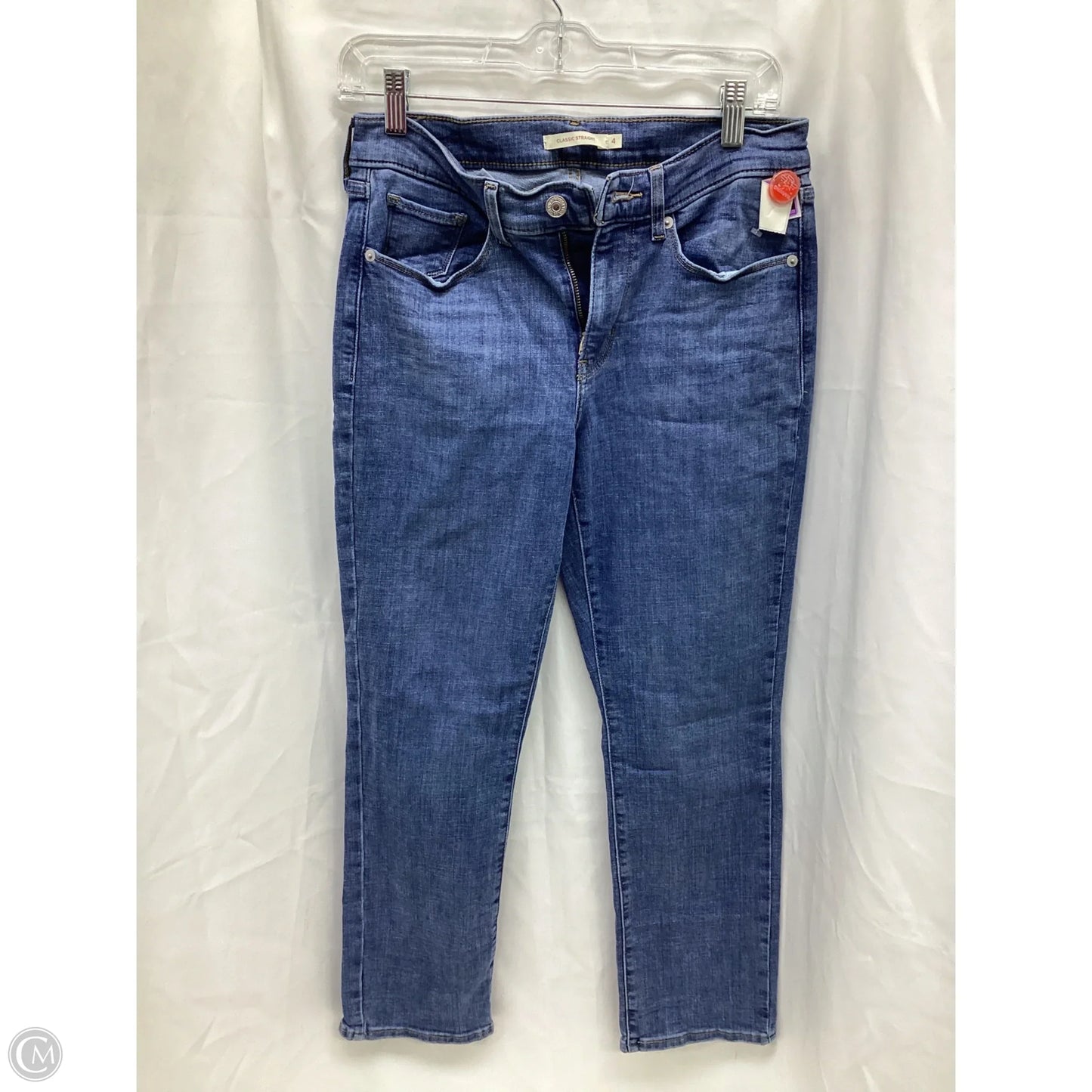 Jeans Straight By Levis In Blue Denim, Size: 4p