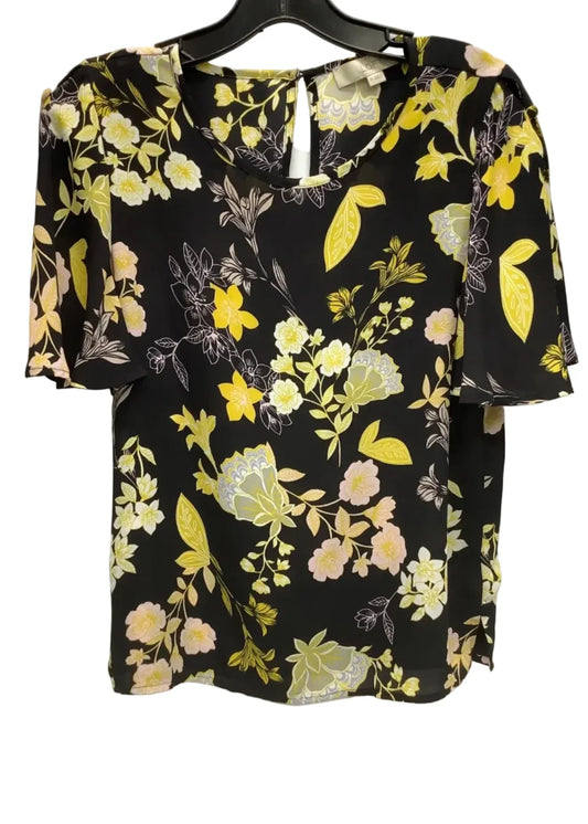 Top SS By Loft In Floral Print, Size: XS