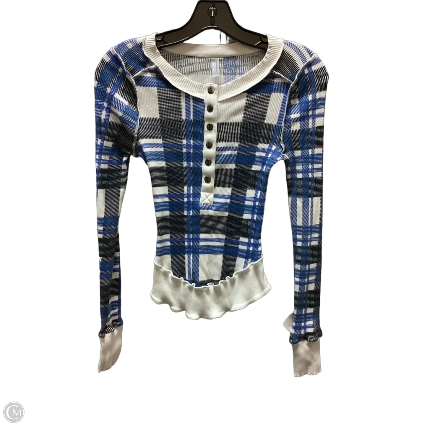 Top Long Sleeve By Free People In Blue, Size: S