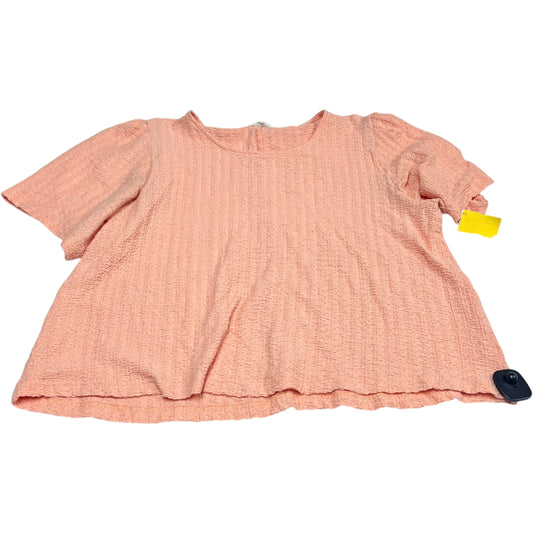 Top Short Sleeve By Easel In Coral, Size: 1x