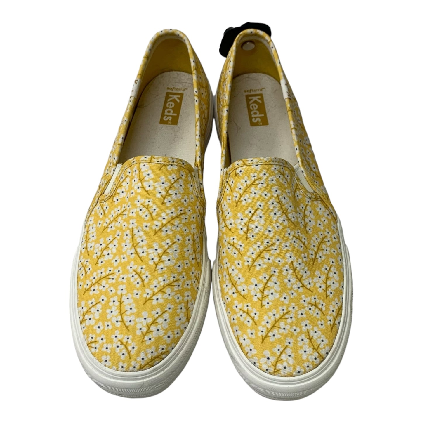 Shoes Flats By Keds In White & Yellow, Size: 10