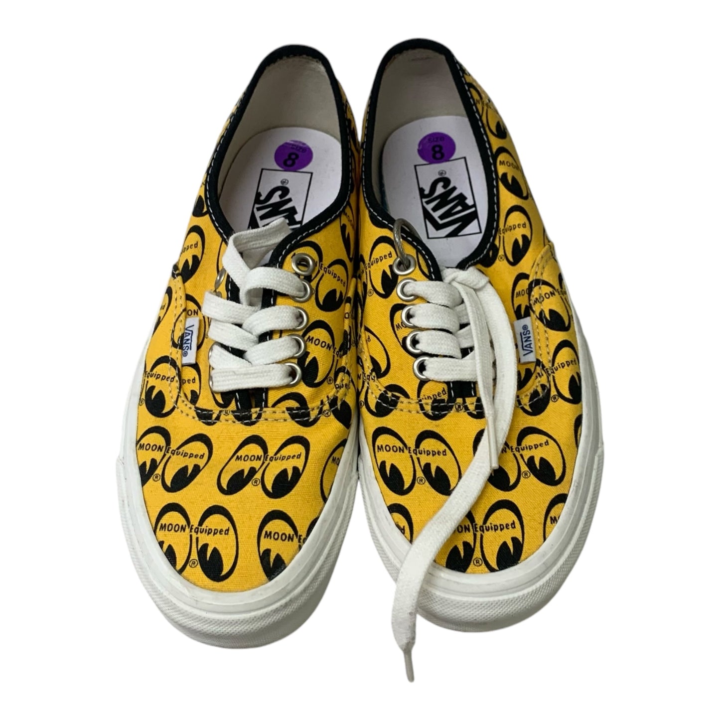 Shoes Sneakers By Vans In Black & Yellow, Size: 8