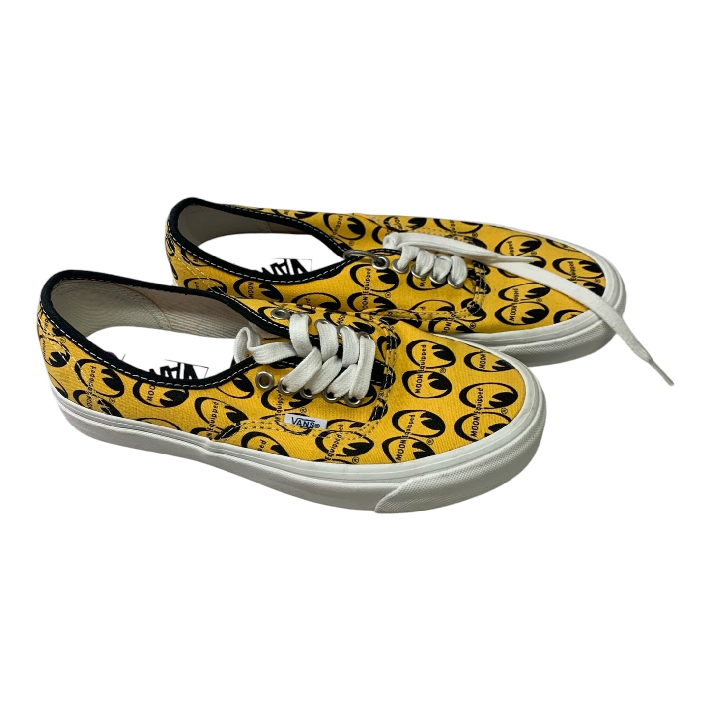 Shoes Sneakers By Vans In Black & Yellow, Size: 8