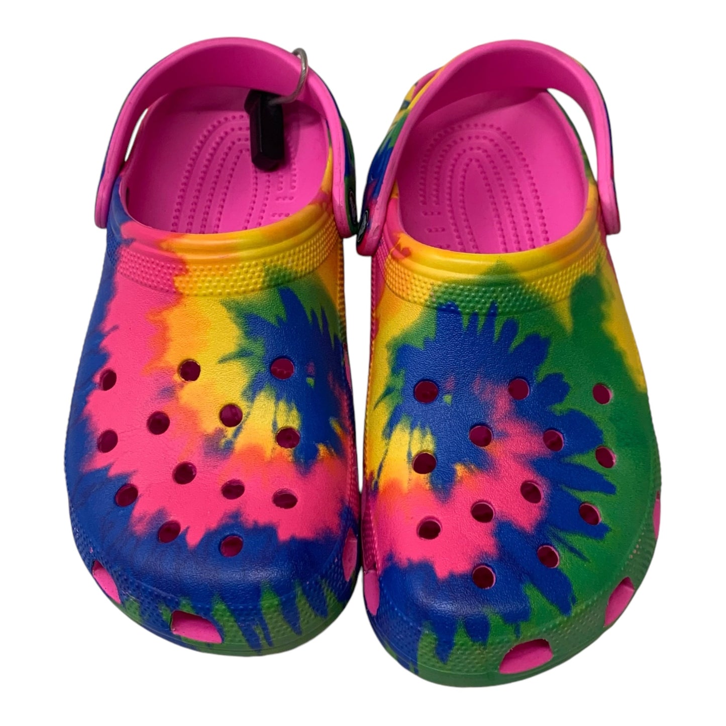 Shoes Flats By Crocs In Tie Dye Print, Size: 11