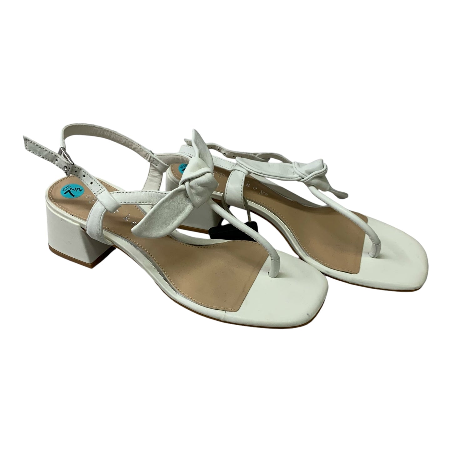 Sandals Heels Block By Copper Key In White, Size: 7.5