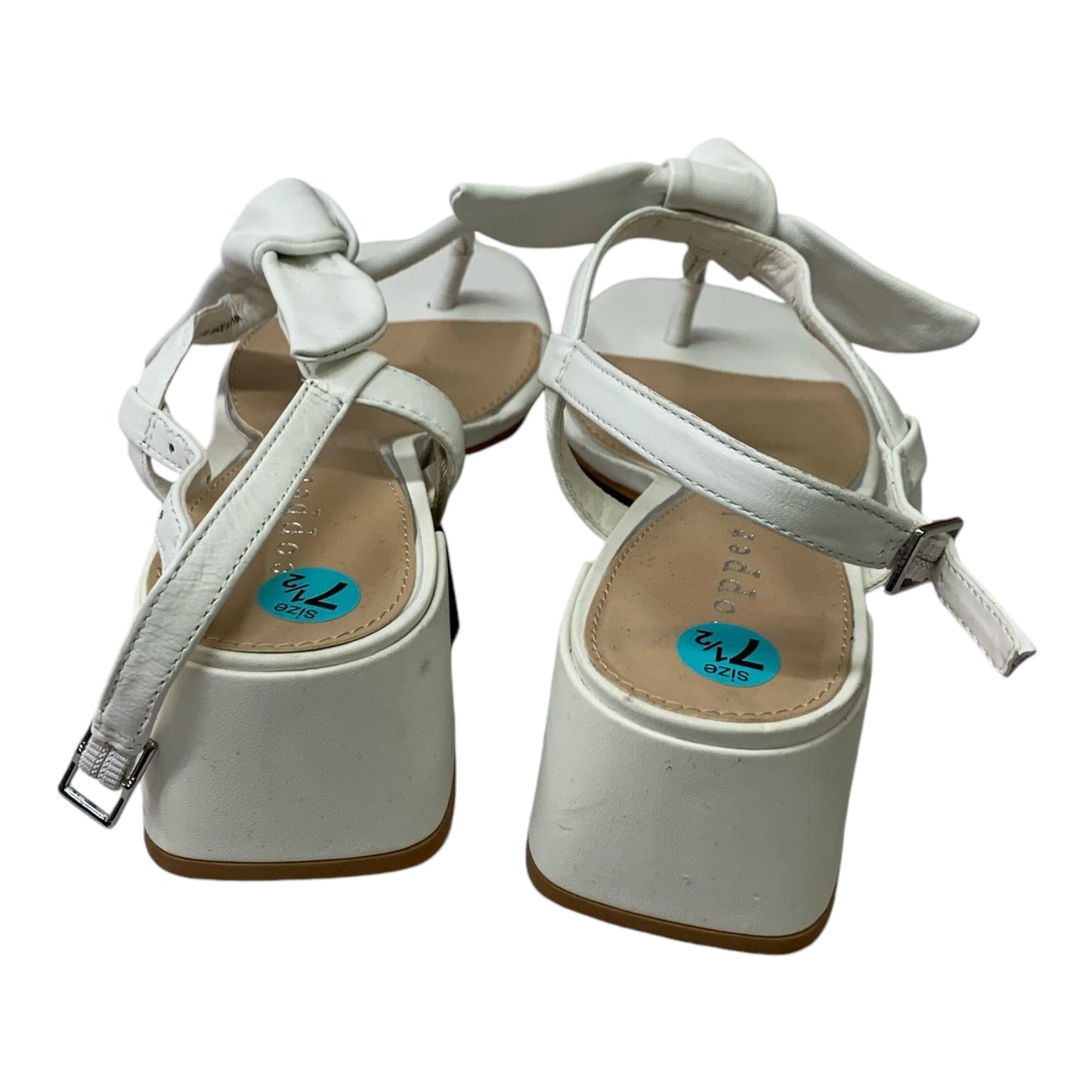 Sandals Heels Block By Copper Key In White, Size: 7.5