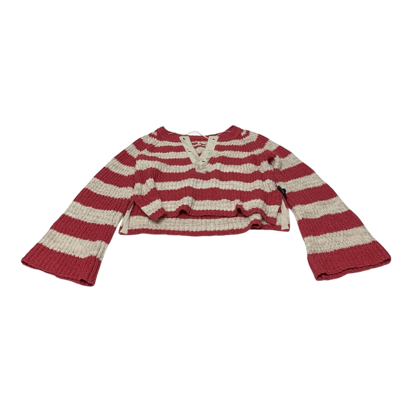 Sweater By Pilcro In Pink & White, Size: M