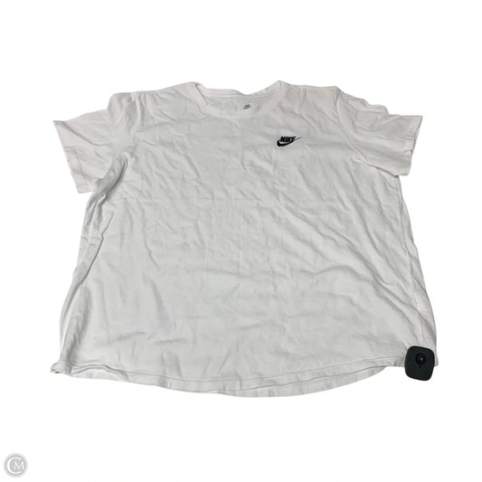 Athletic Top Short Sleeve By Nike Apparel In White, Size: Xl