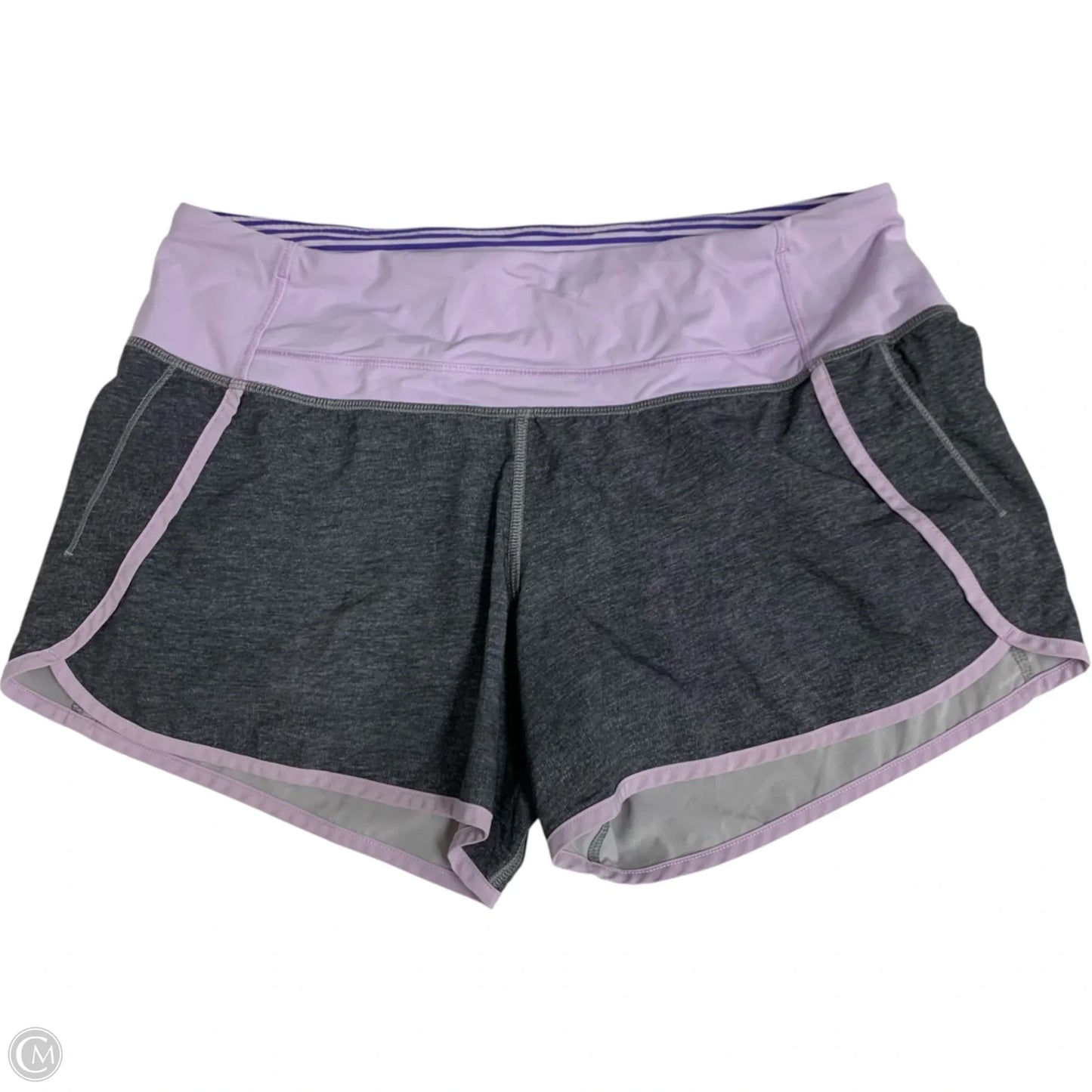 Athletic Shorts By Lululemon In Grey & Purple, Size: S
