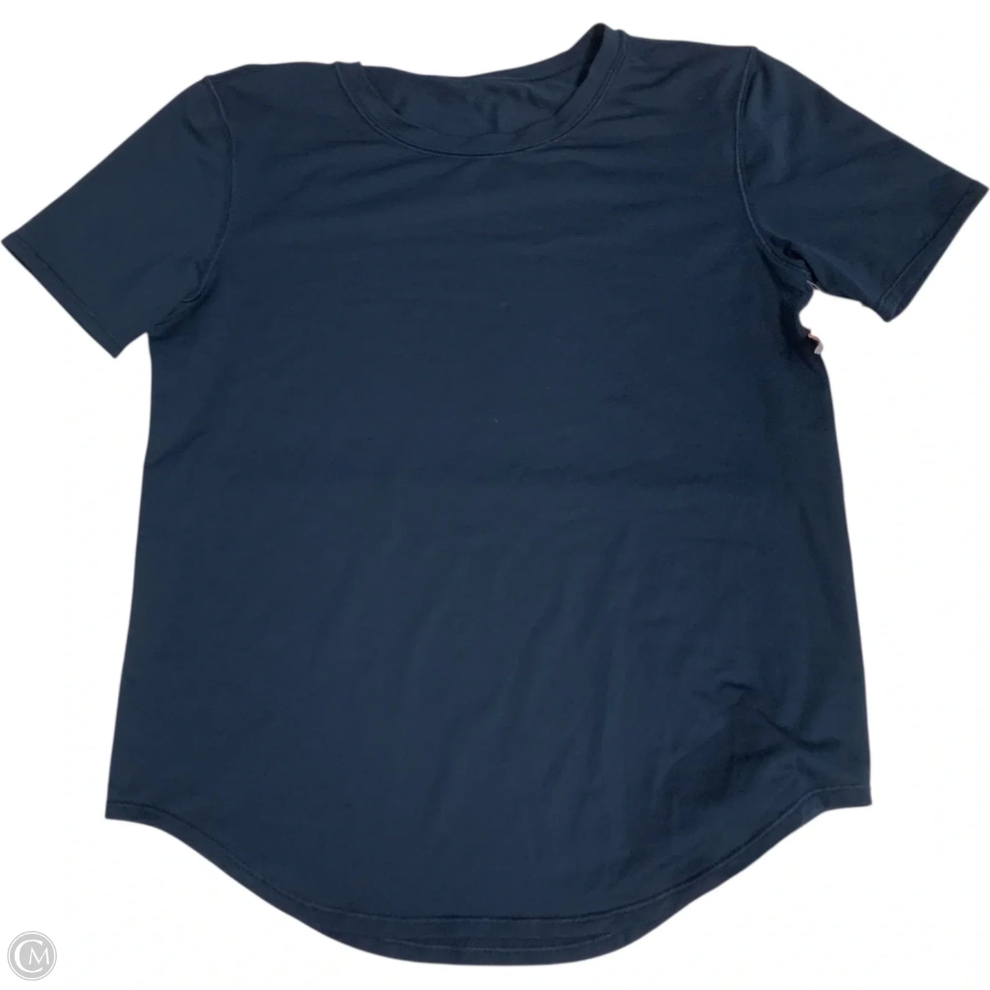 Athletic Top Short Sleeve By Lululemon In Navy, Size: S