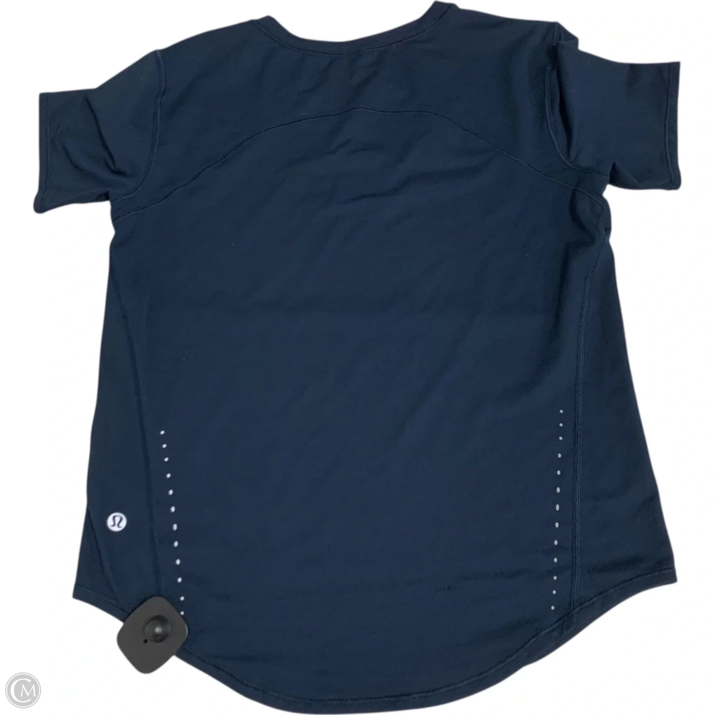 Athletic Top Short Sleeve By Lululemon In Navy, Size: S