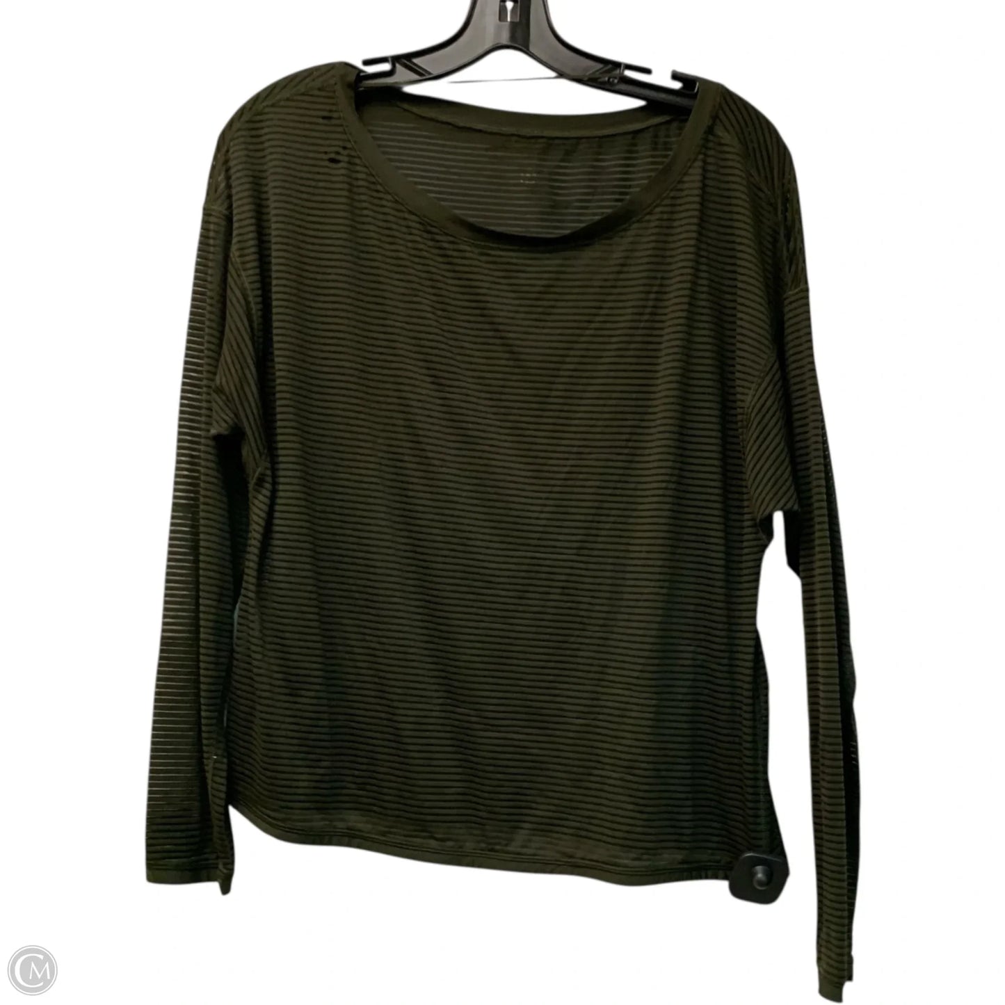 Athletic Top Long Sleeve Crewneck By Lululemon In Green, Size: S