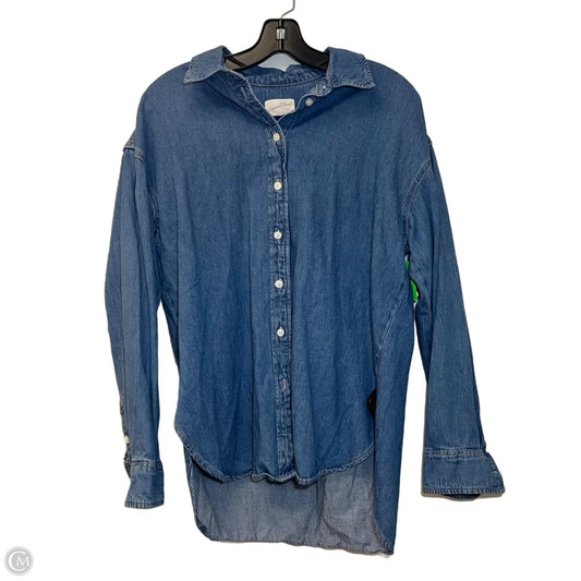 Top Long Sleeve By Universal Thread In Blue Denim, Size: S