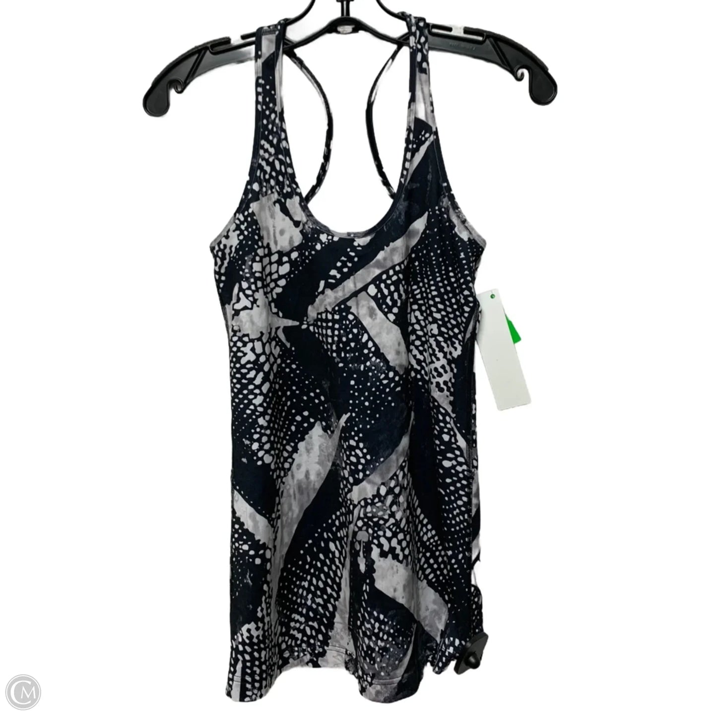 Athletic Tank Top By Lululemon In Black & White, Size: M