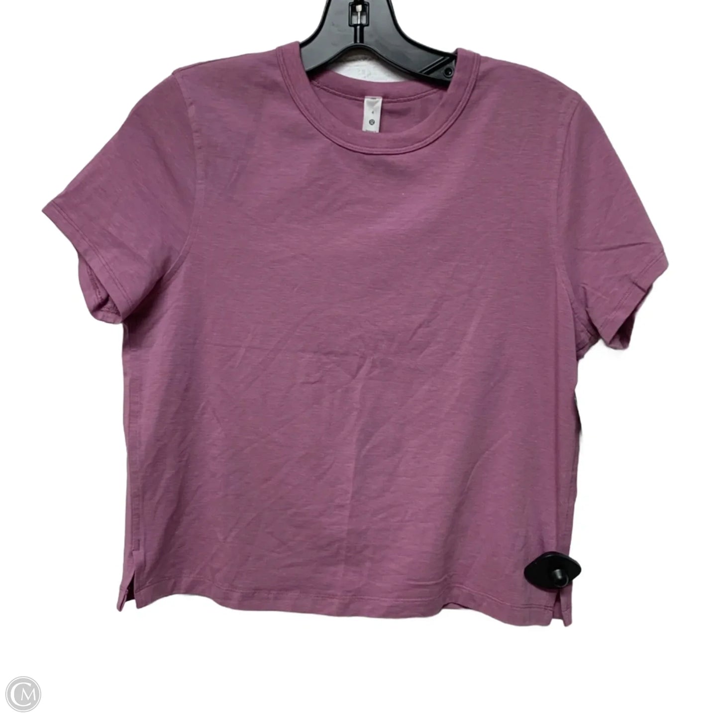 Athletic Top Short Sleeve By Lululemon In Pink, Size: S
