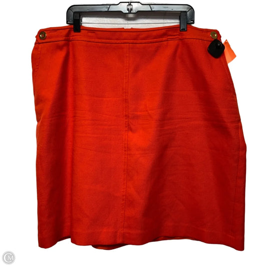 Skirt Mini & Short By Talbots In Orange, Size: 2x