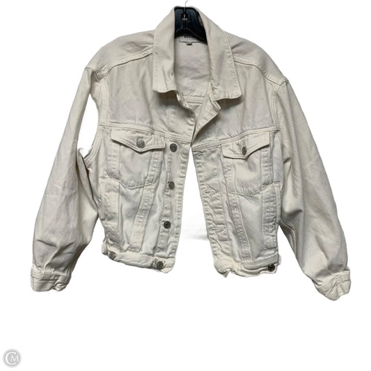 Jacket Denim By Agolde In White, Size: S
