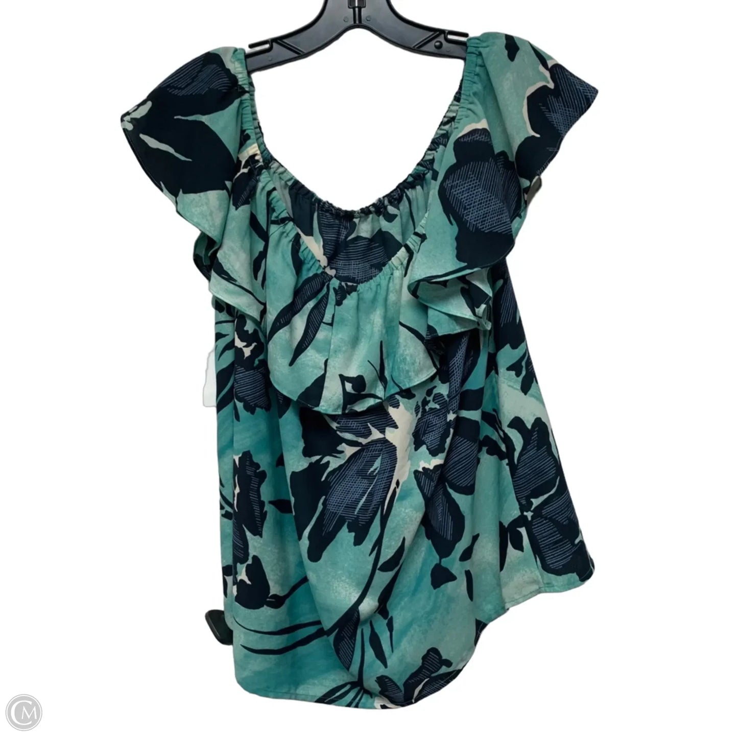 Blouse Short Sleeve By Maeve In Blue, Size: L