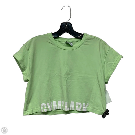 Athletic Top Short Sleeve By Gym Shark In Green, Size: M