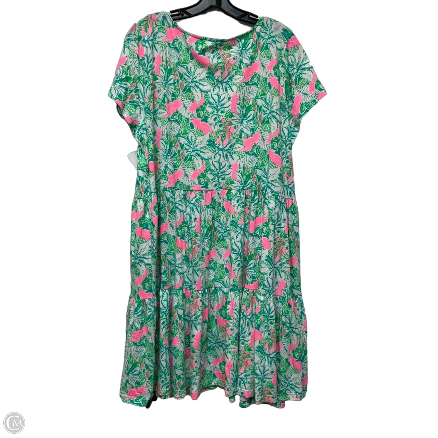 Dress Designer By Lilly Pulitzer In Green & Pink, Size: Xxl