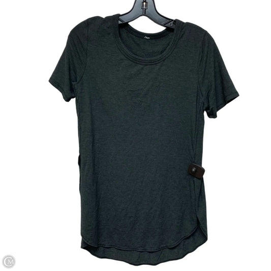 Athletic Top Short Sleeve By Lululemon In Grey, Size: S