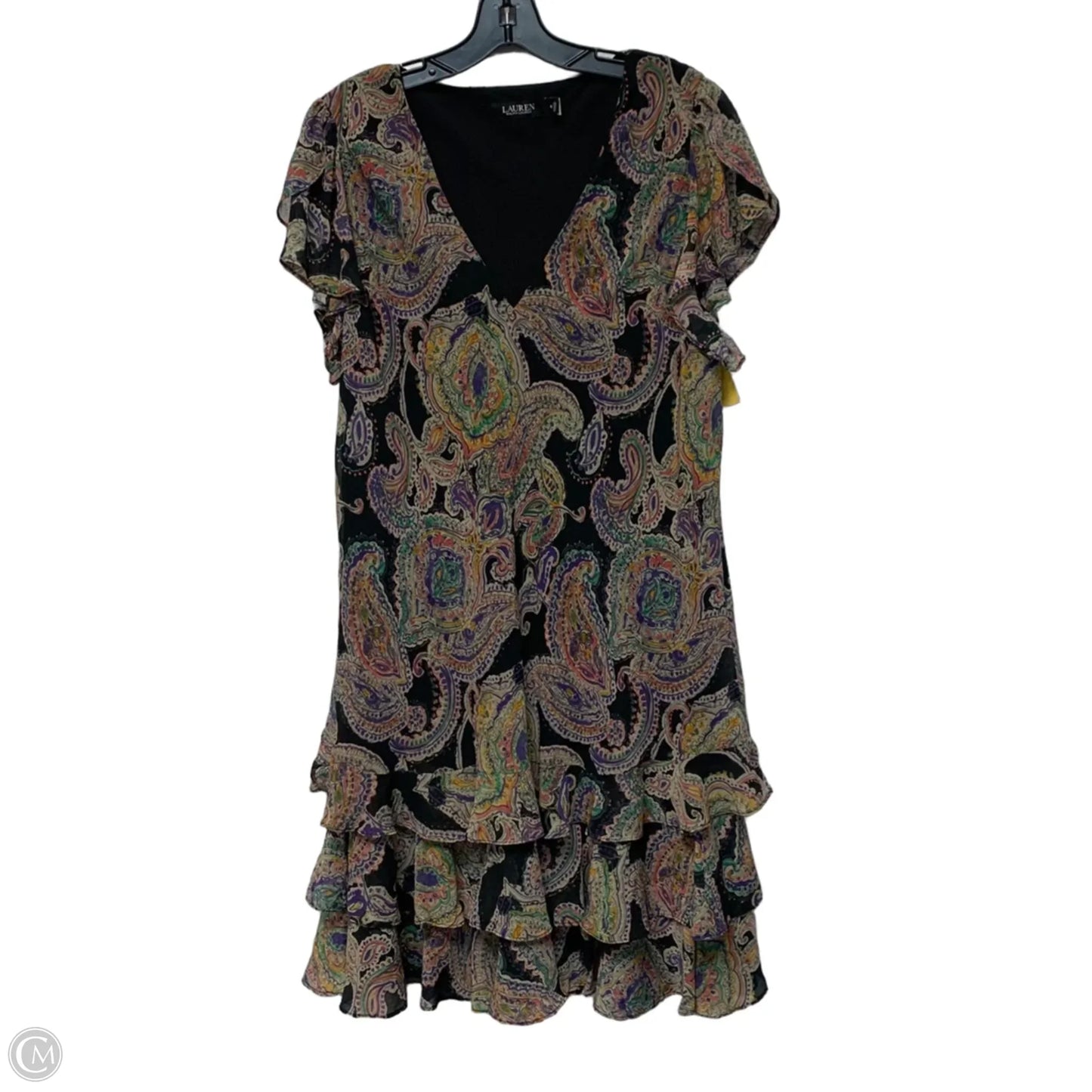 Dress Casual Short By Lauren By Ralph Lauren In Black & Purple, Size: Xl