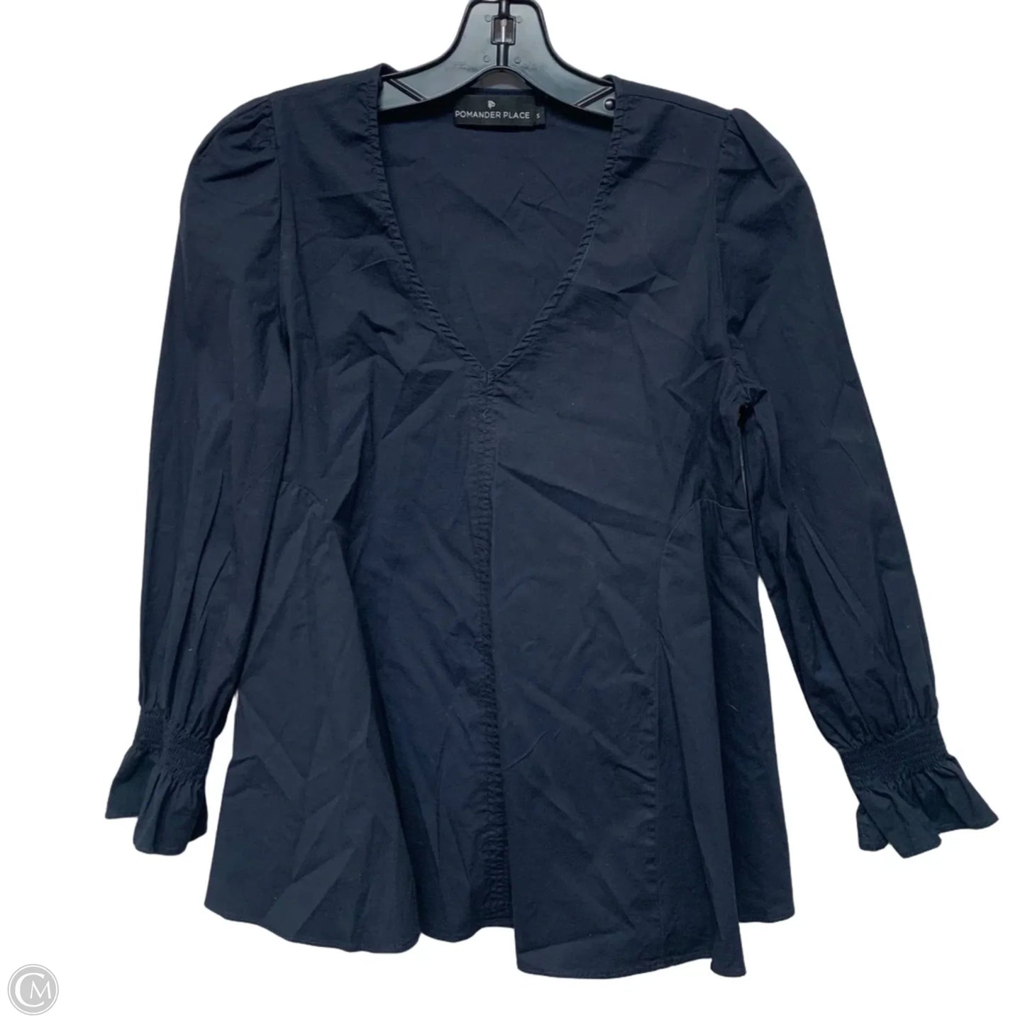 Top Long Sleeve By Pomander Place In Navy, Size: S