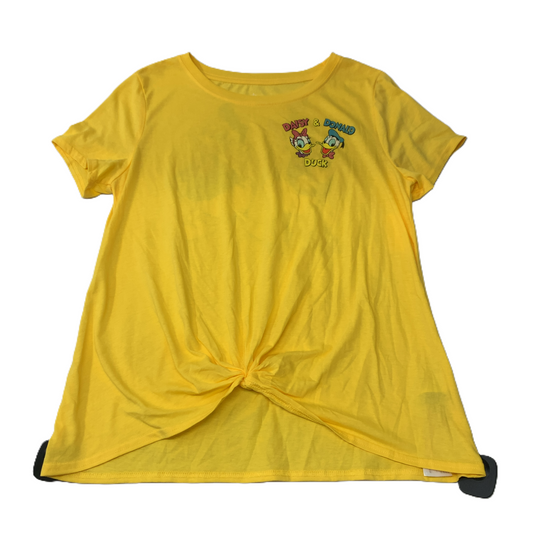 Yellow  Top Short Sleeve By Disney Store  Size: S