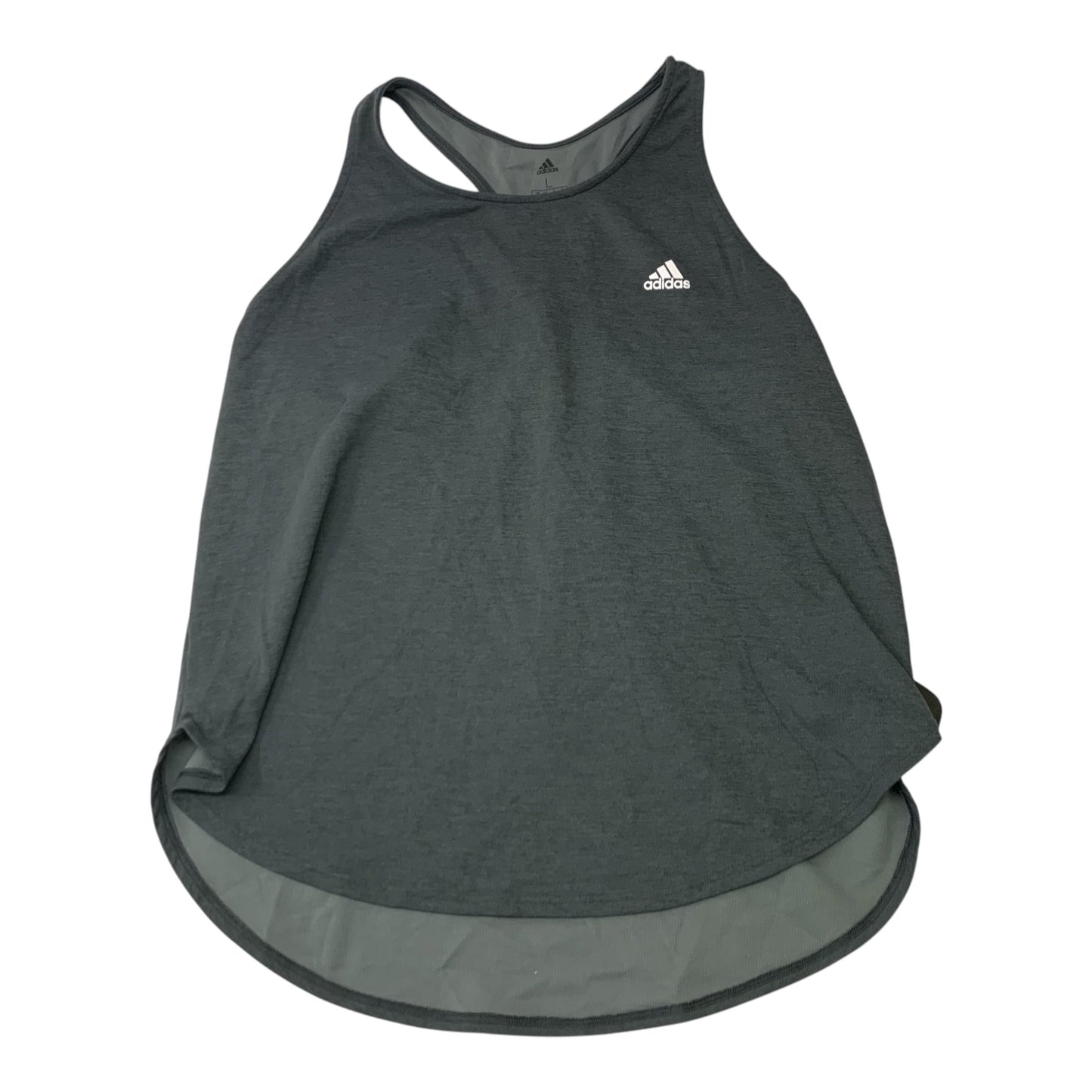 Athletic Tank Top By Adidas In Grey, Size: L